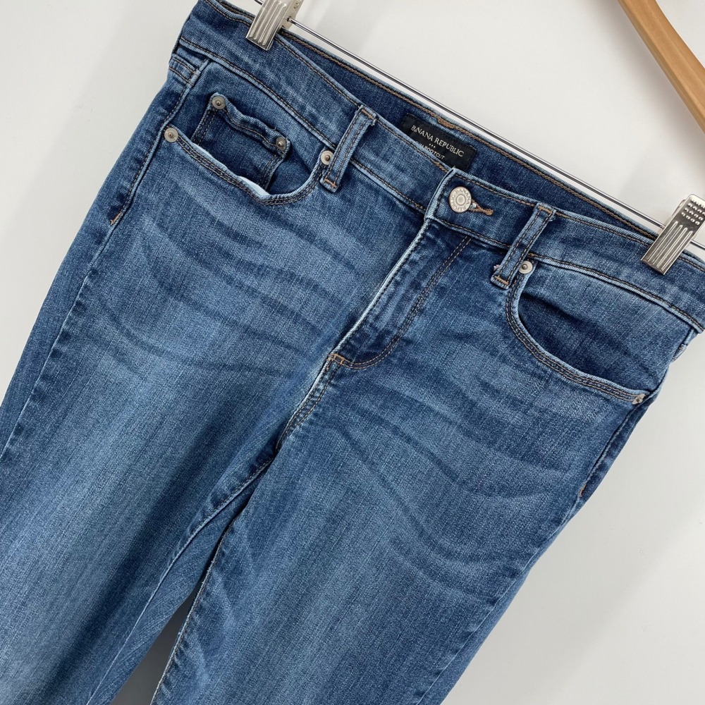 Banana Republic Slim Bootcut Jeans Medium Wash Blue Denim 28/6 547557-00